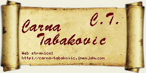 Čarna Tabaković vizit kartica